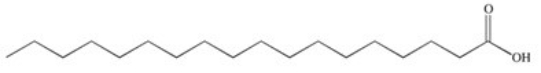 <strong>What is the product that results upon complete hydrogenation of the fatty acid shown? </strong> A) B) C) D) E)