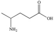 <strong>4-Amino butanoic acid (common name GABA)is a neurotransmitter found in the brain's nerve cells.Which of the following properly represents the structure of this compound?</strong> A) B) C) D) E)
