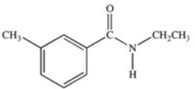 <strong>The active ingredient in the insect repellant DEET is the amide formed by the reaction shown below.What is the structure of DEET? </strong> A) B) C) D) E)