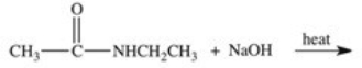 <strong>What two products are formed in the hydrolysis reaction shown below? </strong> A) B) C) D) \mathrm{Na}^{+}+\mathrm{NH}_{2} \mathrm{CH}_{2} \mathrm{CH}_{3} E) +\mathrm{HOCH}_{2} \mathrm{CH}_{3}