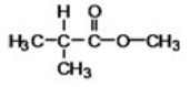 <strong>The ester shown can be produced by heating together a carboxylic acid and an alcohol in the presence of a trace of acid.What carboxylic acid and alcohol are needed? </strong> A)propanoic acid and methanol B)methanoic acid and isopropyl alcohol C)2-methylpropanoic acid and methanol D)acetic acid and 2-methyl propanol E)2-methyl butanoic acid and methanol