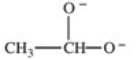 <strong>Which formula best represents the structure of acetic acid when it is dissolved in a basic solution?</strong> A) B) C) D) E)