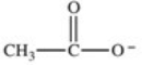 <strong>Which formula best represents the structure of acetic acid when it is dissolved in a basic solution?</strong> A) B) C) D) E)