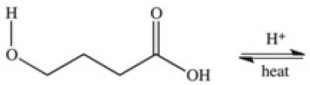 <strong>A cyclic ester (lactone)is formed when a carboxylic acid reacts with an alcohol functional group that is present in the same molecule.Which structure represents the lactone formed in the reaction below? </strong> A) B) C) D) E)