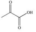 <strong>Propylene glycol,shown below,is a nontoxic diol used as a solvent for pharmaceutical drugs,and as a moisturizing agent for foods.When ingested,both alcohol functional groups are oxidized by enzymes in the liver to produce pyruvic acid,a compound with the formula C<sub>3</sub>H<sub>4</sub>O<sub>3</sub>.What is the structure of pyruvic acid? \text { enzymes } \longrightarrow \text { pyruvic acid } </strong> A) B) C) D) E)