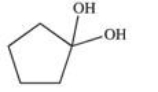 <strong>Cyclopentanone reacts with one molecule of ethanol to yield a hemiacetal product.Which of the following correctly represents the structure of the hemiacetal product? +\mathrm{HOCH}_{2} \mathrm{CH}_{3} \stackrel{\mathrm{H}^{+}}{\rightleftharpoons} </strong> A) B) C) D) E)