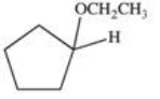 <strong>Cyclopentanone reacts with one molecule of ethanol to yield a hemiacetal product.Which of the following correctly represents the structure of the hemiacetal product? +\mathrm{HOCH}_{2} \mathrm{CH}_{3} \stackrel{\mathrm{H}^{+}}{\rightleftharpoons} </strong> A) B) C) D) E)