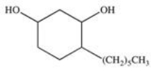 <strong>Hexylresorcinol is listed as an active ingredient in some mouthwashes and throat lozenges.The IUPAC name for hexylresorcinol is 4-hexyl-3-hydroxyphenol.Which of the following is its structure?</strong> A) B) C) D) E)