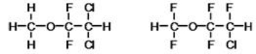 <strong>What is the typical medical use for the compounds shown below? </strong> A)antiseptics/disinfectants B)antibiotics C)anesthetics D)radiation therapy E)suture material
