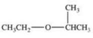 <strong>Which of the following is the structure of ethyl propyl ether?</strong> A) \mathrm { CH } _ { 3 } \mathrm { CH } _ { 2 } \mathrm { CH } _ { 2 } - \mathrm { O } - \mathrm { CH } _ { 2 } \mathrm { CH } _ { 3 } B) C) D) E)