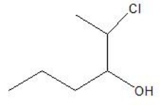 <strong>What is the IUPAC name for the following alcohol? </strong> A)5-chloro-4-hexanol B)2-chloro-3-hexanol C)1-ethylchloro-butanol D)3-chloro-4-butanol E)1-chloro-1-methyl-2-pentanol