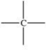 <strong>Which bonding pattern is NOT typical of carbon atoms in organic compounds?</strong> A) B) C) D) E)