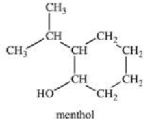 <strong>What is the classification of the carbon atom that is bonded to the -OH group in menthol? </strong> A)primary B)secondary C)tertiary D)quaternary E)pentary