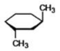 <strong>What is the proper name for the compound shown below? </strong> A)dimethylcyclohexane B)trans-1,3-methylhexane C)1-methyl-3-methyl-cis-cyclohexane D)cis-1,3-dimethylcyclohexane E)trans-1,3-dimethylcyclohexane