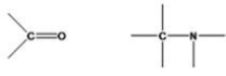 <strong>What functional groups are shown below? </strong> A)alkoxy,amino B)carbonyl,aldehyde C)hydroxyl,ammonia D)carbonyl,amino E)None of the choices are correct.