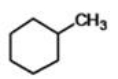 <strong>What is the IUPAC name of the compound below? </strong> A)methylhexane B)methylcyclohexane C)toluene D)hexylmethane E)methylbenzene