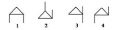 <strong>Which of the following compounds are related as geometric isomers? </strong> A)1 and 2 B)1 and 3 C)1 and 4 D)2 and 3 E)All are related as geometric isomers.