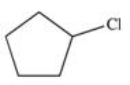 <strong>Which of the following is the monohalogenated product that results when cyclopentane undergoes chlorination according to the reaction below? + \mathrm { Cl } _ { 2 } \stackrel { \text { light } } { \longrightarrow } </strong> A) B) C) D) E)