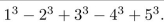 Use summation notation to rewrite the following: