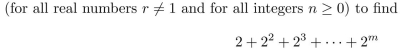 Use the formula where m is an integer that is at least 1.