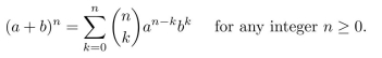 The binomial theorem states that for any real numbers a and b, Use this theorem to compute