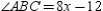 <strong> If m , m , and m , find x.</strong> A) x = 8 B) x = 8.25 C) x = 8.5 D) x = 8.75