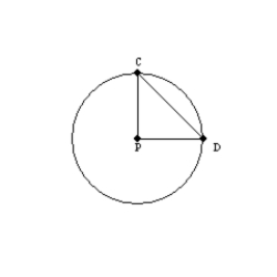 -In , chord is 12 inches long and m = 90°. Find the exact area of the segment bounded by and .