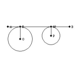 - has been constructed tangent to at point T and to at point W. How are radii and related?