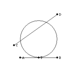 -In the figure, is tangent to the circle at point T while is a secant for the circle.