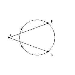 -In the figure, secants and intersect the circle at points R and S respectively. If m = 36° and m : m = 4:1, find m .