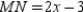 -For trapezoid MNPQ, . Also, A is the midpoint of while B is the midpoint of . If , , and , find the value of x.