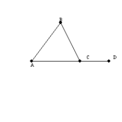 -For , is an exterior angle. Which of the following must be true?