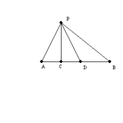 -In the figure, A-C-D-B, , and . Of the line segments drawn from point P to , which has the greatest length?