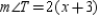 -In isosceles triangle RST, . If and , find the value of x.