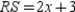 -In isosceles triangle RST, . If , , and the perimeter of is 36, find the value of x.