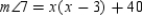 When lines a and b are cut by transversal d, and are a pair of alternate exterior angles that are formed. If and , find x.