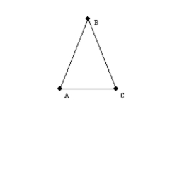 -For the isosceles triangle shown, the measure of the vertex angle is m = 38°.If AB = BC = 6.8, find AC to the nearest tenth of a unit.