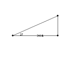 -From a distance of 345 feet across a flat meadow, the top of a tower is seen through an angle of elevation of 27°. To the nearest foot, how tall is the tower?
