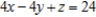 Determine the value of a so that the point lies on the plane .