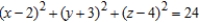 Determine the exact volume of the sphere   .