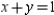 Find the point of intersection for the lines whose equations are and .