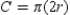 Given that   , we use the Multiplication Property of Equality to obtain   . Because the length of the diameter of a circle is twice that of a radius,   . By substitution,   or   .