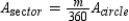 Given that , it follows that . Where r is the length of radius of the circle, the area of the circle is given by . By substitution, it follows that .