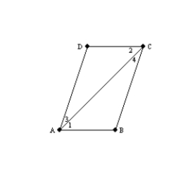 Provide missing reasons for the proof of the theorem, A diagonal of a parallelogram separates it into two congruent triangles. Given: with diagonal Prove: S1. with diagonal R1. S2. R2. S3. R3. S4. R4. S5. R5. S6. R6. S7. R7.