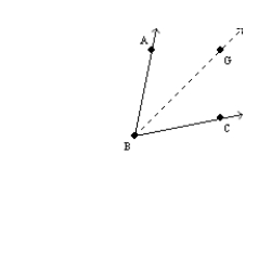 Explain why the angle-bisector method is justified. Consider that the given angle, , is to be bisected by the constructed ray, .