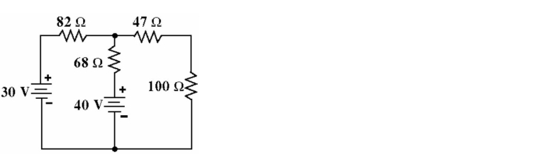 <strong> Given the circuit in Figure , find the approximate voltage drop across the 68 Ω resistor.</strong> A) 1.36 V B) 14.28 V C) 11.69 V D) 12.92 V