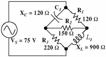 <strong> Given the circuit in Figure , what load value should be used to replace R2 to obtain the maximum power transfer to the load? Determine the type of load, and express the value in rectangular form.</strong> A) 168 Ω - j76.8 Ω B) 88.1 Ω - j39.4 Ω C) 168 Ω + j76.8 Ω D) 64.1 Ω- j73.6 Ω