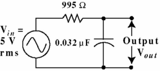 <strong> Figure 18-3 The filter in Figure 18-3 has a Roll-off of:</strong> A) -3 dB per decade B) -20 dB per decade C) -40 dB per decade D) -6 dB per decade