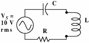Figure 17-1 If the series circuit in Figure 17-1 is resonant, the inductive and capacitive reactance must be equal.