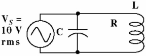 If the parallel circuit in Figure is resonant, the circuit is purely resistive and the phase shift is zero degrees.